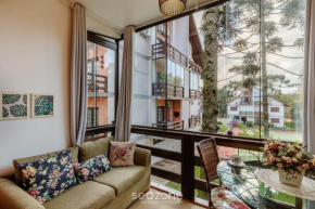 Apto duplex c/ lareira 100m do Lago Negro RLN204